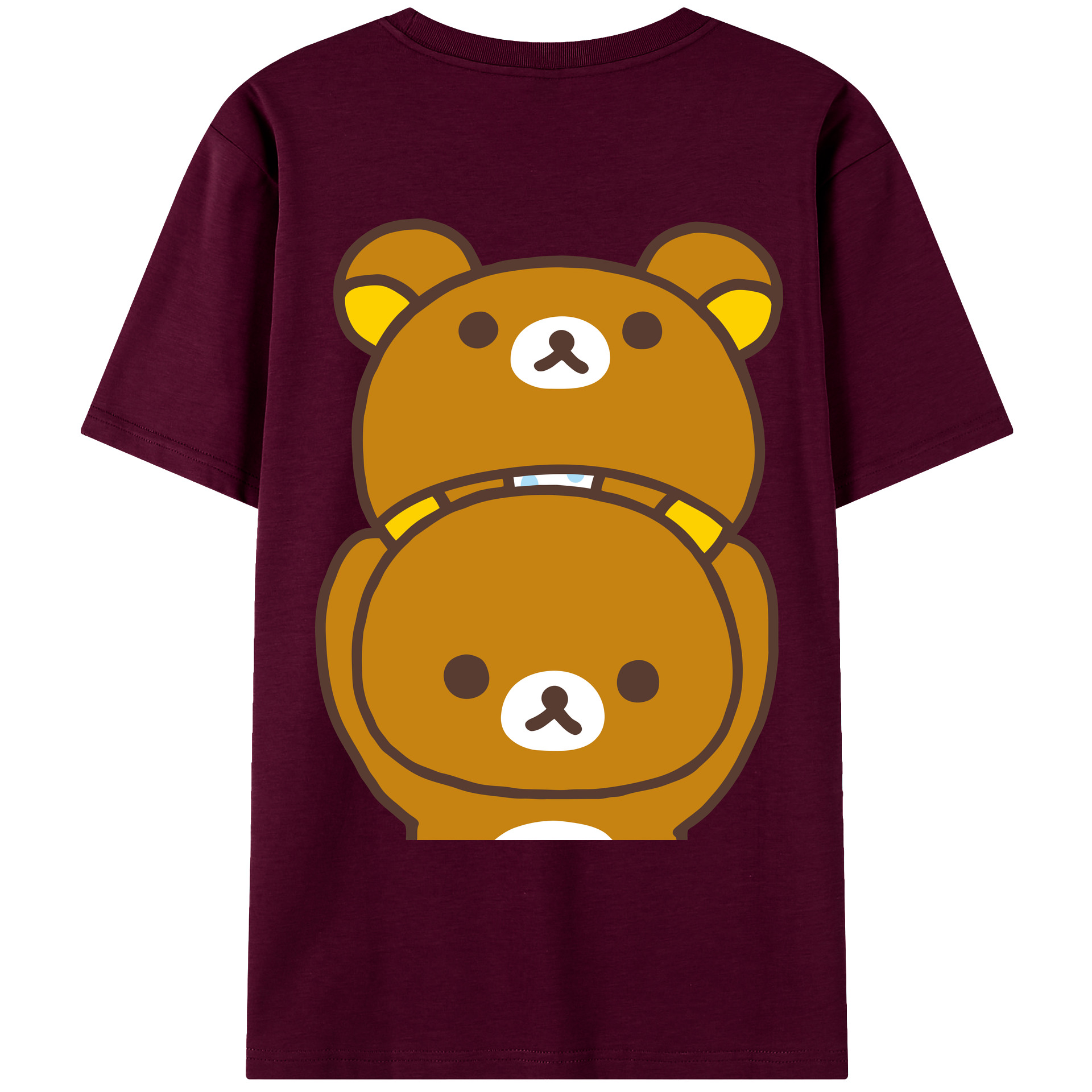 （画像用） リラックマ リラックマ キイロイトリ Rilakkuma Korilakkuma Kiiroitori レディース半袖Tシャツ(バックプリント)